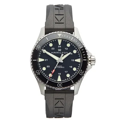 Khaki Scuba Stainless Steel, Ceramic and Rubber Strap Automatic Watch H82515330