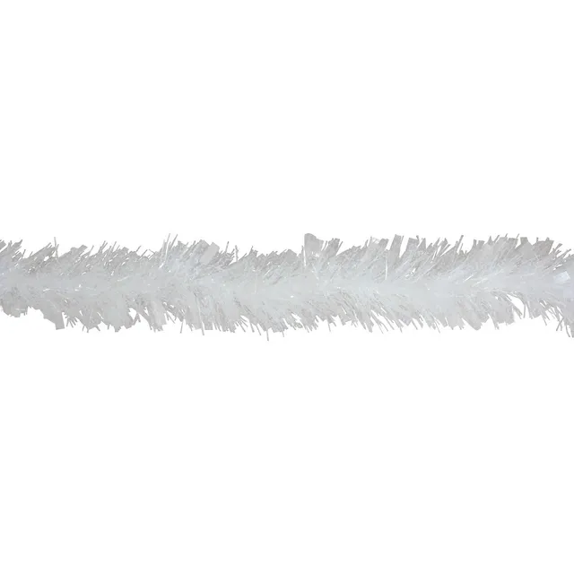 12' x 3 Iridescent & Snowblush Wide Cut Tinsel Christmas Garland - Unlit