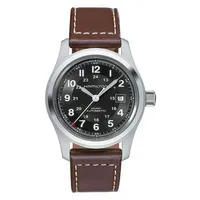 Mens Khaki Field Day Date Auto Watch H70555533