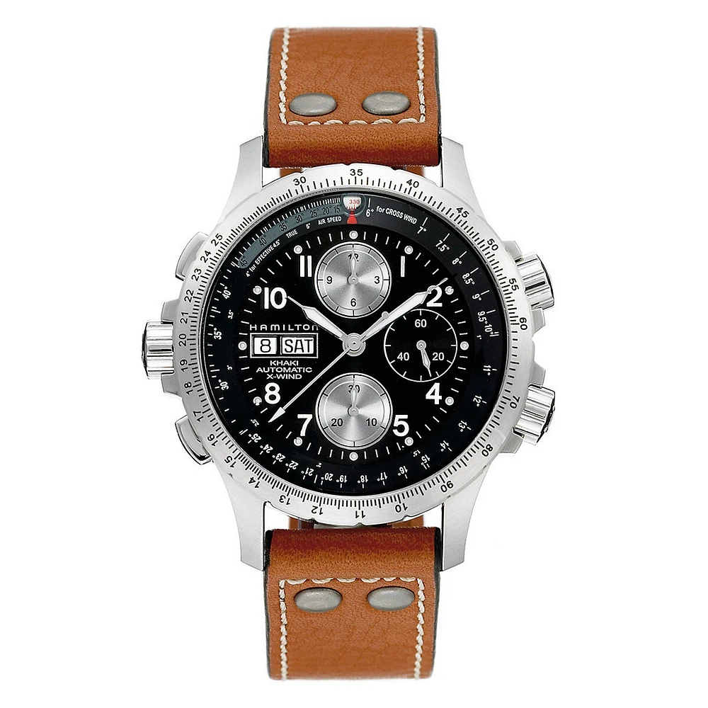 Mens Khaki X Wind Auto Chrono Watch H77616533