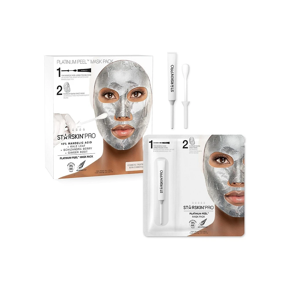 PRO PLATINUM PEEL MASK PACK10% Mandelic Acid, Kale Leaf, Schizandra Berry and Ginger Root