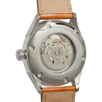 Jazzmaster Open Heart Automatic Leather Strap Watch H32705541