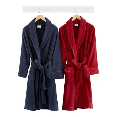 Long-Sleeve Shawl-Collar Robe