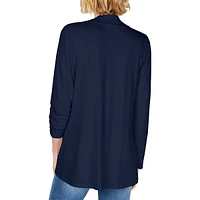 Draped Open-Front Cardigan