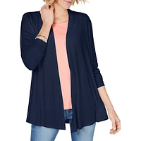 Draped Open-Front Cardigan