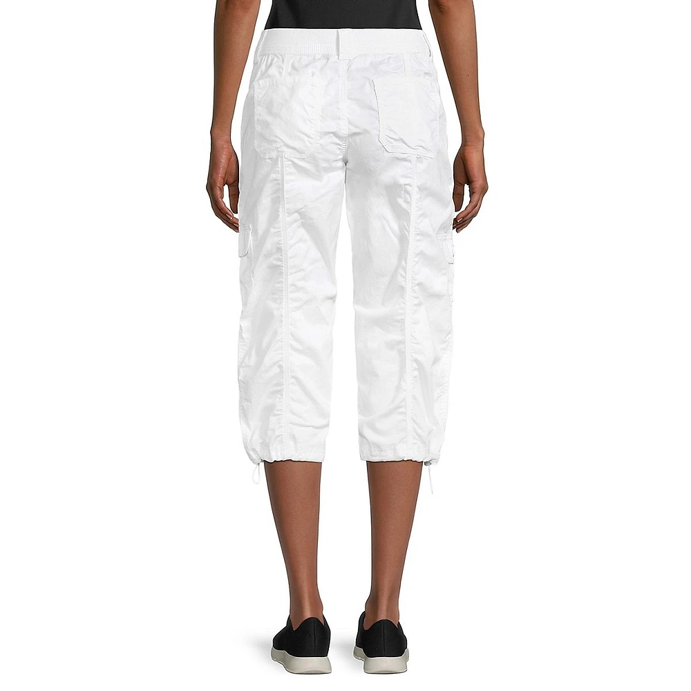 Mid-Rise Bungee Capri Pants