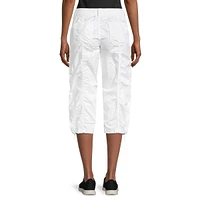 Mid-Rise Bungee Capri Pants