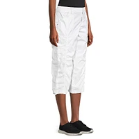 Mid-Rise Bungee Capri Pants