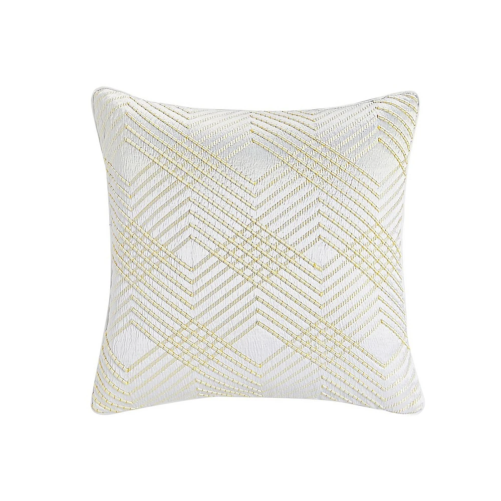 Diamond Lattice Square Decorative Pillow