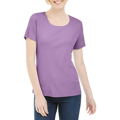 Petite Cotton Scoopneck Top