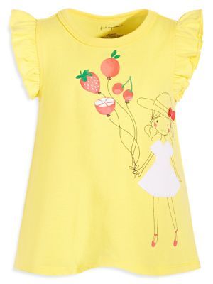 Baby Girl's Citrus Girl Flutter-Sleeve T-Shirt