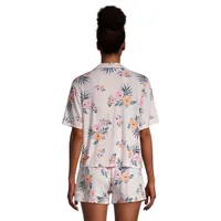 2-Piece Top & Shorts Floral Pyjama Set