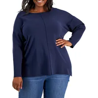 Plus Front-Seam Sweater Tunic