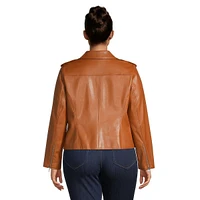 Plus Faux Leather Moto Jacket