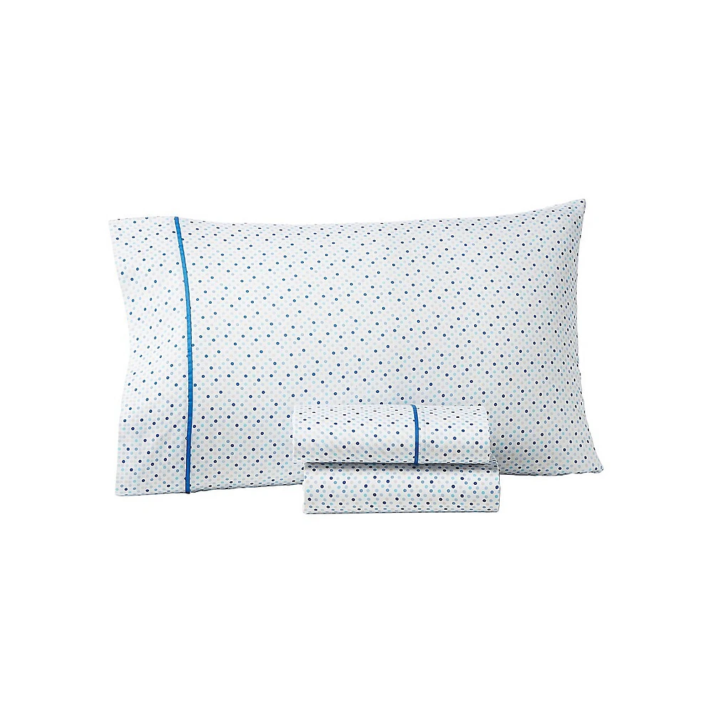 Kid's Multi Dots250 Thread Count Cotton 4-Piece Sheet Set