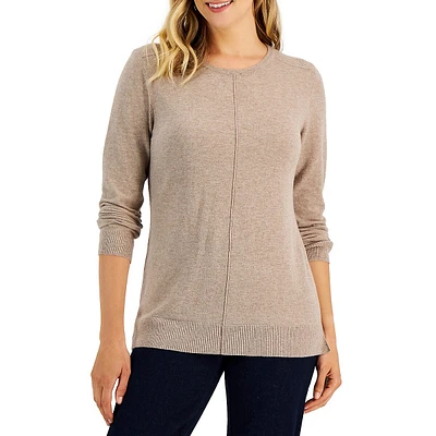 Relaxed-Fit Seam-Front Sweater