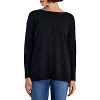 Front Seam Drop-Shoulder Tunic