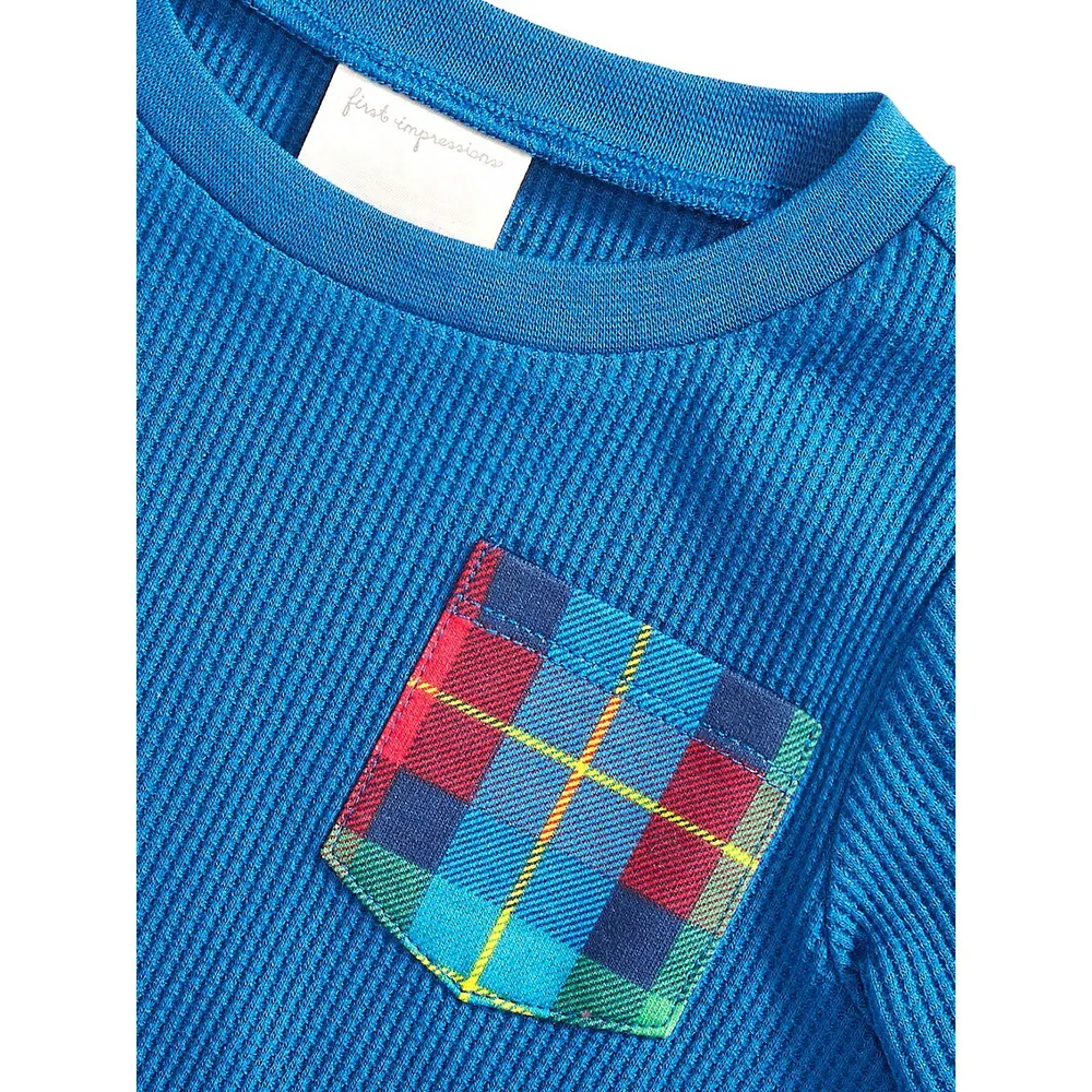 Baby Boy's Plaid Pocket T-Shirt