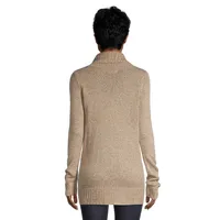 Cowlneck Seamed Sweater