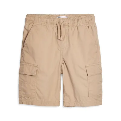 Boy's Pull-On Canvas Cargo Shorts