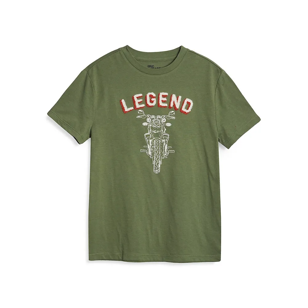 Boy's Legend Motorcycle-Graphic T-Shirt