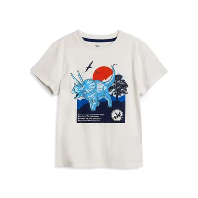 T-shirt à imprimé tricératops pour petit garçon
