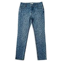 Little Girl's Leopard-Print Skinny Jeans