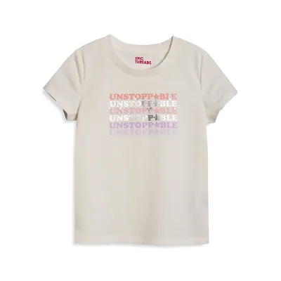 T-shirt imprimé Unstoppable pour fille