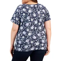 Plus Relaxed-Fit Floral-Print Top