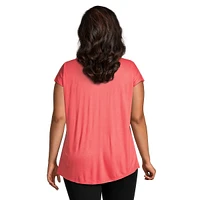 Plus Cap-Sleeve Top