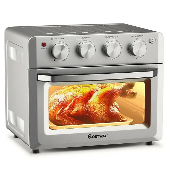 21.5 Quart 1800W Air Fryer Toaster Countertop Convection Oven with Recipe -  Costway