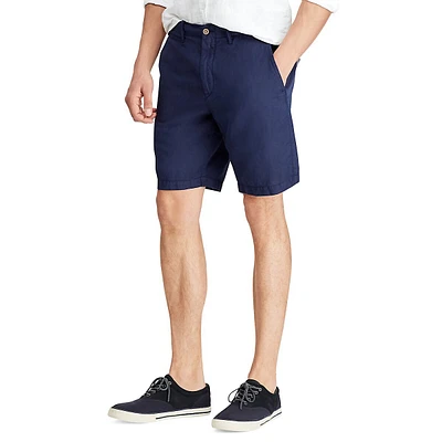 Straight-Fit Cotton & Linen Chino Shorts