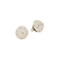 Brilliant Statements Cubic Zirconia Motif Dome Stud Earrings