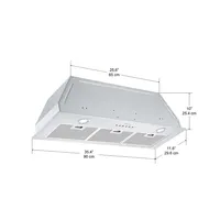Built-in BNL430 420 CFM Ducted Range Hood With Night Light Feature