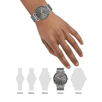 Signatur Gray Stainless Steel Mesh Watch and Strap Box Set SKW1155SET
