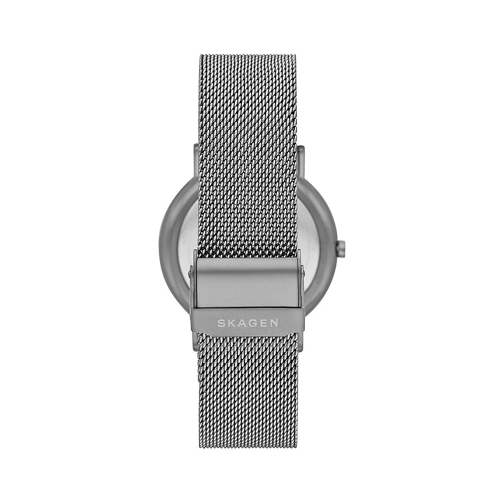 Signatur Gray Stainless Steel Mesh Watch and Strap Box Set SKW1155SET