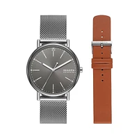 Signatur Gray Stainless Steel Mesh Watch and Strap Box Set SKW1155SET