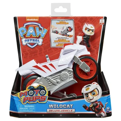 Paw Patrol Moto Pups Wildcat’s Deluxe Pull Back Motorcycle Vehicle