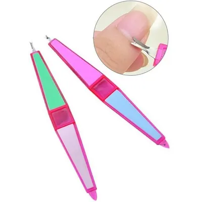 Double Sided Cuticle Fork Trimmer Stone Nail File Set