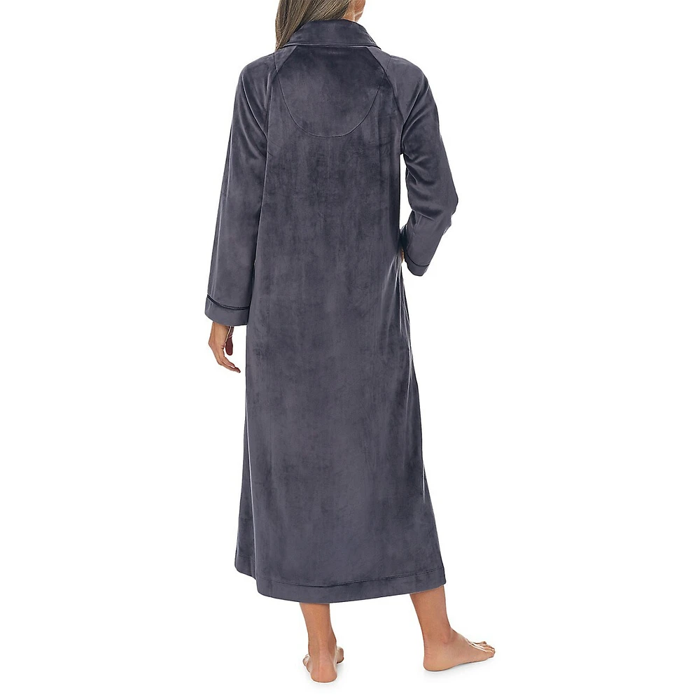 Velour Ballet Long-Sleeve Zip Robe