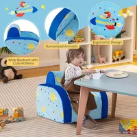 3-in-1 Convertible Kid's Sofa Multifunctional Flip-out Lounger Bed Armchair
