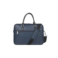 Vegan Leather Contrast Briefcase