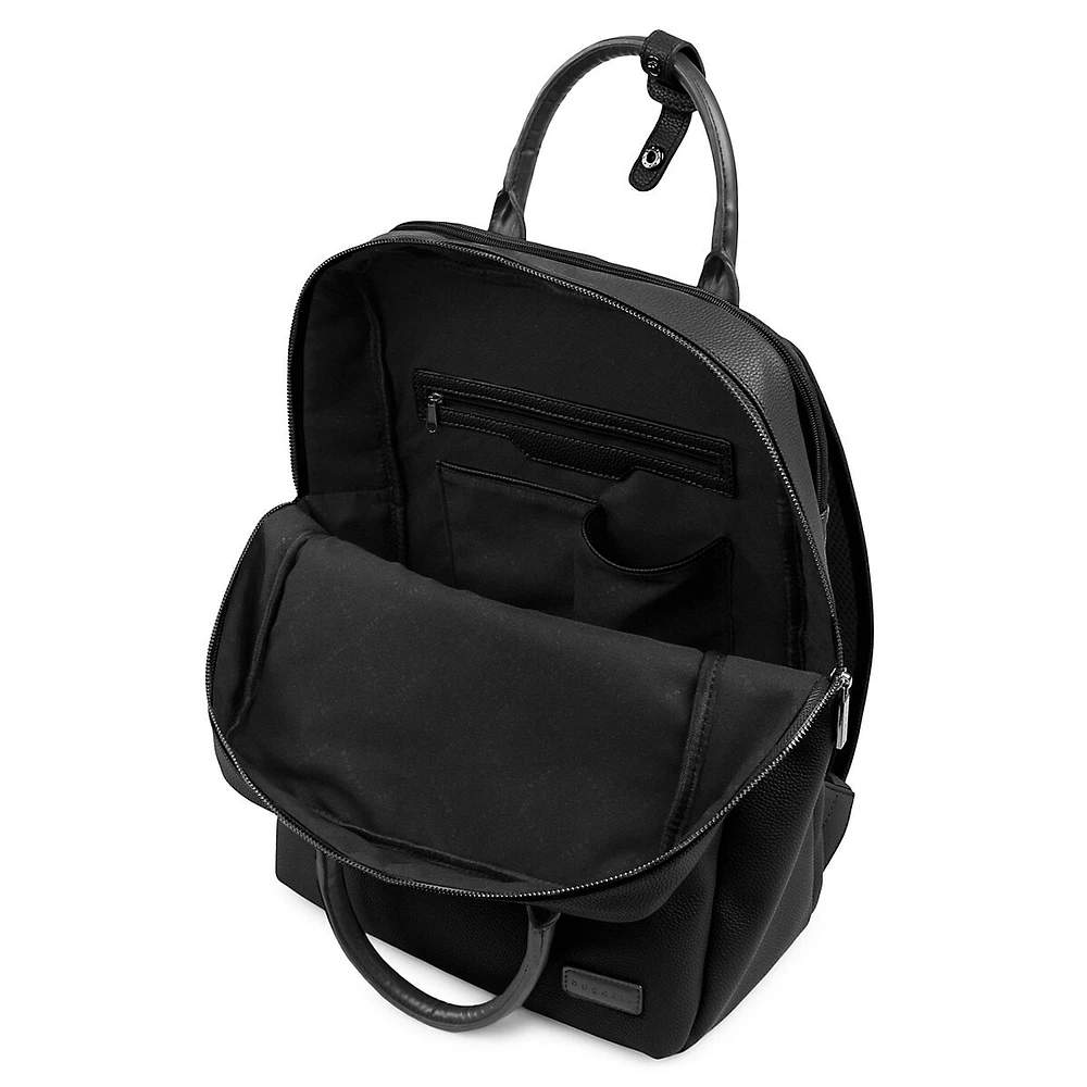 Contrast Vegan Leather Backpack