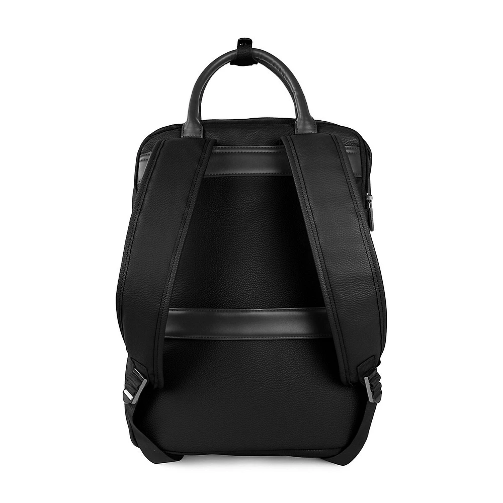 Contrast Vegan Leather Backpack