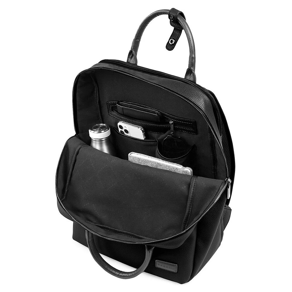 Contrast Vegan Leather Backpack