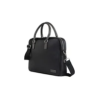 Contrast Vegan Leather Briefcase