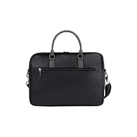 Contrast Vegan Leather Briefcase