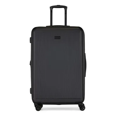 Champs Vintage 21 inch Hardshell Carry on Spinner Suitcase - Black