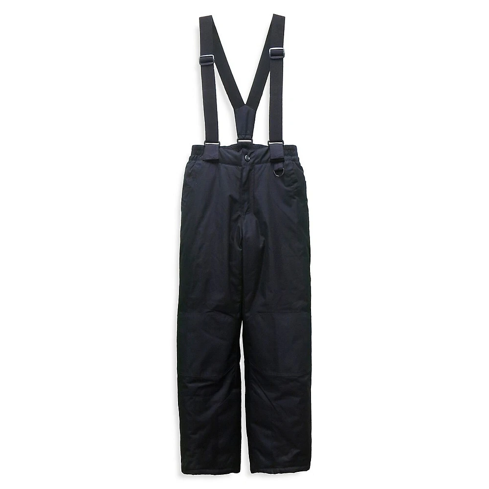 Boy's Removable-Suspenders Snow Pants