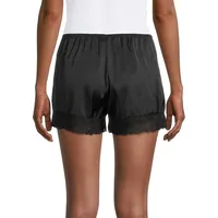 Shades Of Satin Lace-Trim Tap Shorts